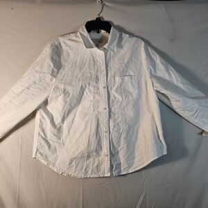 Madewell White Button Down Shirt Collar Long Sleeve NWT